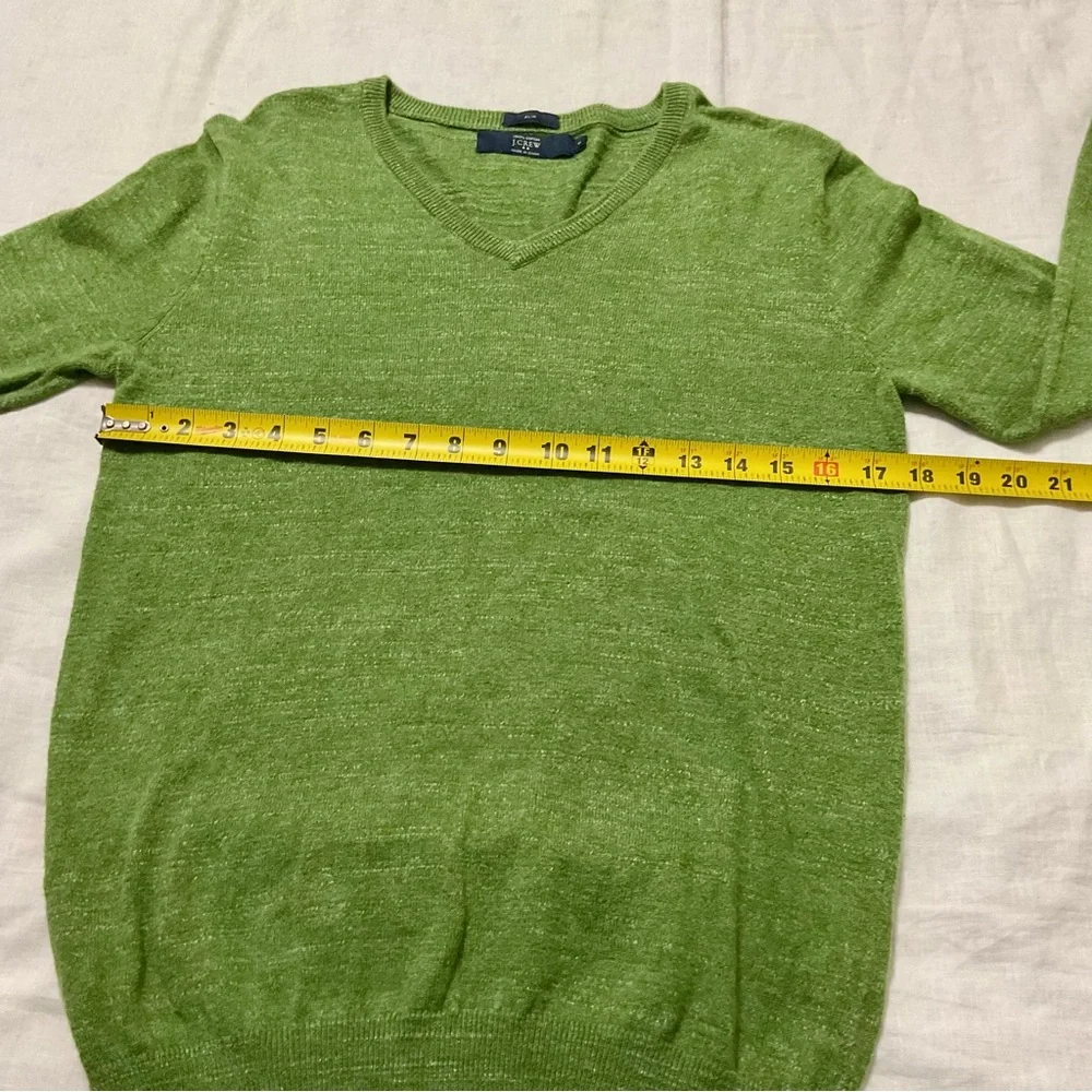 J Crew Mens Green‎ 100% Cotton Pullover Sweater Long Sleeve Crew Neck  SZ Small